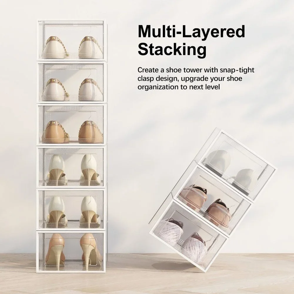 Plastic Stackable Transparent Shoe Cabinet